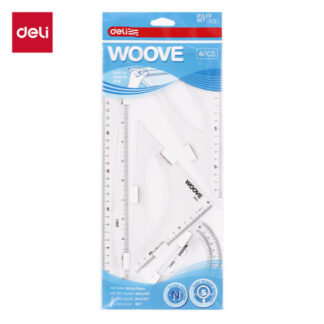 Joonlaudade komplekt DELI Woove 30cm 4 tk, läbipaistev