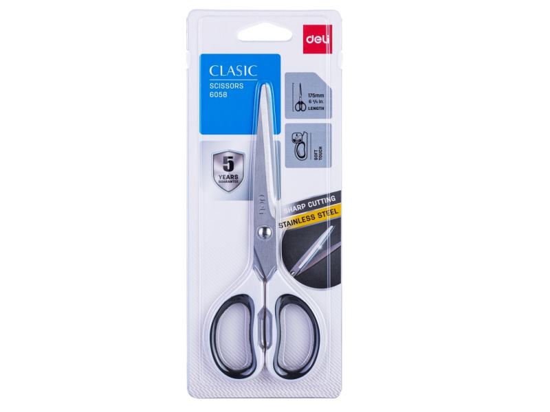 Käärid DELI 6058 17.5cm soft touch assortii - Pilt 2