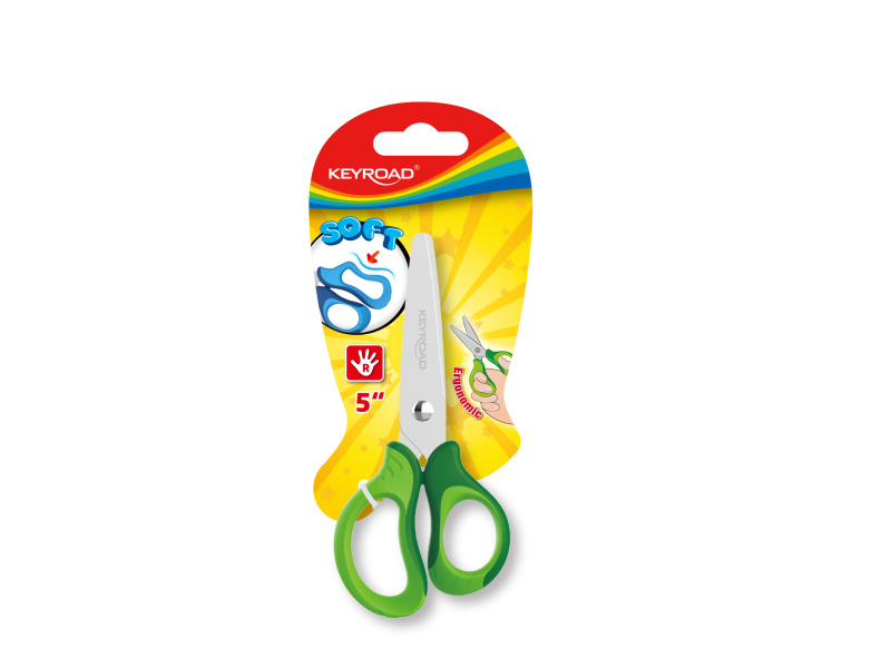 Käärid Keyroad 13cm, lastele, pehme käepide, ergonoomilised - Pilt 2
