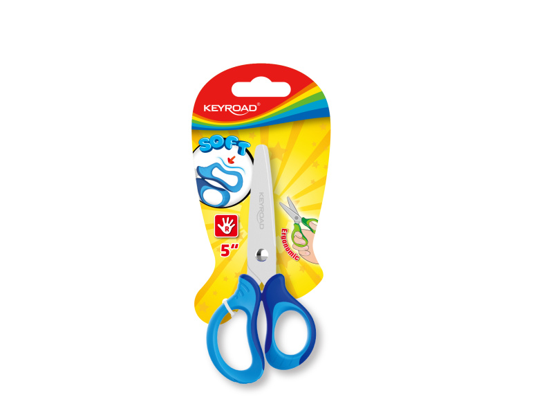 Käärid Keyroad 13cm, lastele, pehme käepide, ergonoomilised