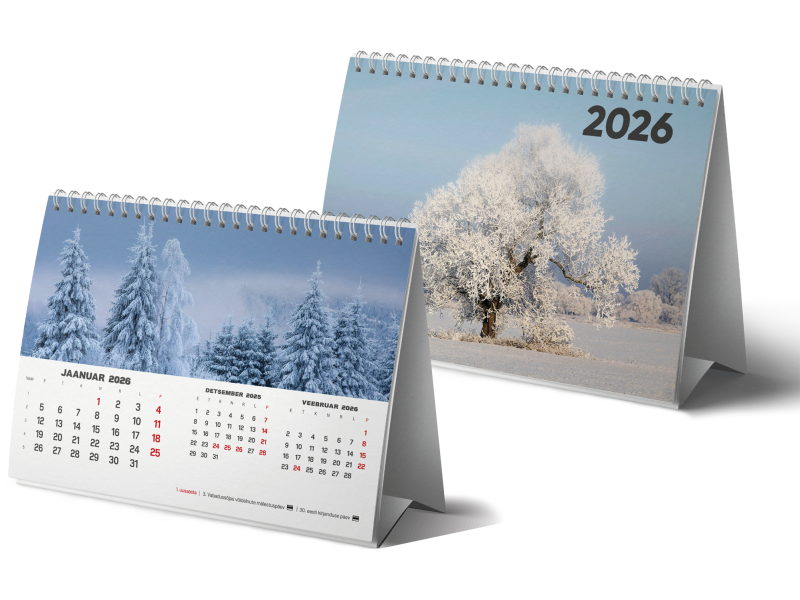 Kalender lauakolmnurk College 2026, püramiid Loodus PM503