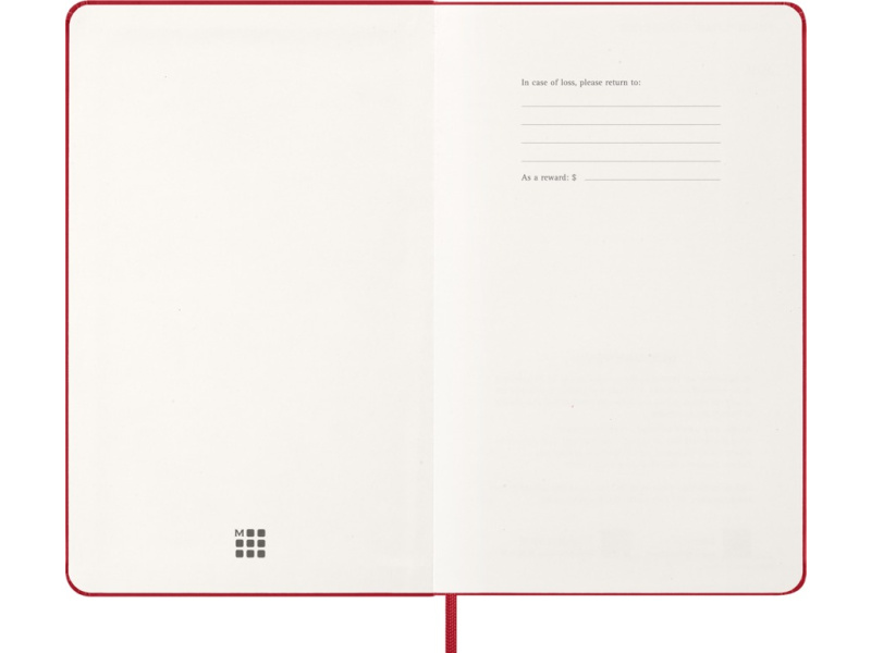 Kalender-märkmik Moleskine 2027 13x21cm, päev, kõvad kaaned, punane - Pilt 2
