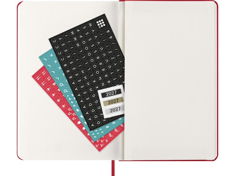 Kalender-märkmik Moleskine 2027 13x21cm, päev, kõvad kaaned, punane - Pilt 5