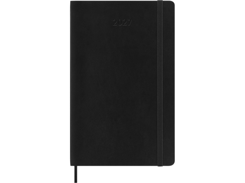Kalendermärkmik Moleskine 2027 9x14cm, nädal H, pehmed kaaned, must