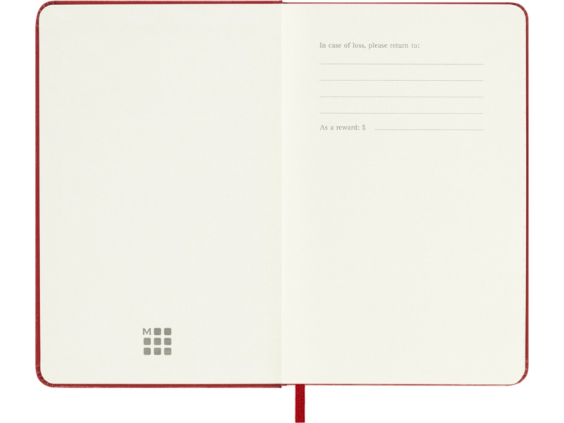Kalendermärkmik Moleskine 2027 9x14cm, nädal, kõvad kaaned, punane - Pilt 2