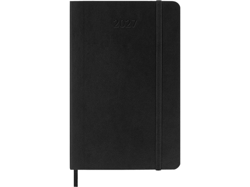 Kalendermärkmik Moleskine 2027 9x14cm, nädal, pehmed kaaned, must - Pilt 2
