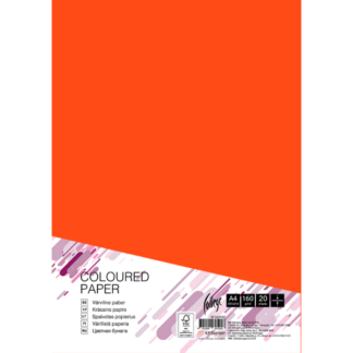 Kartong College A4/20l, 160g/m², korallipunane