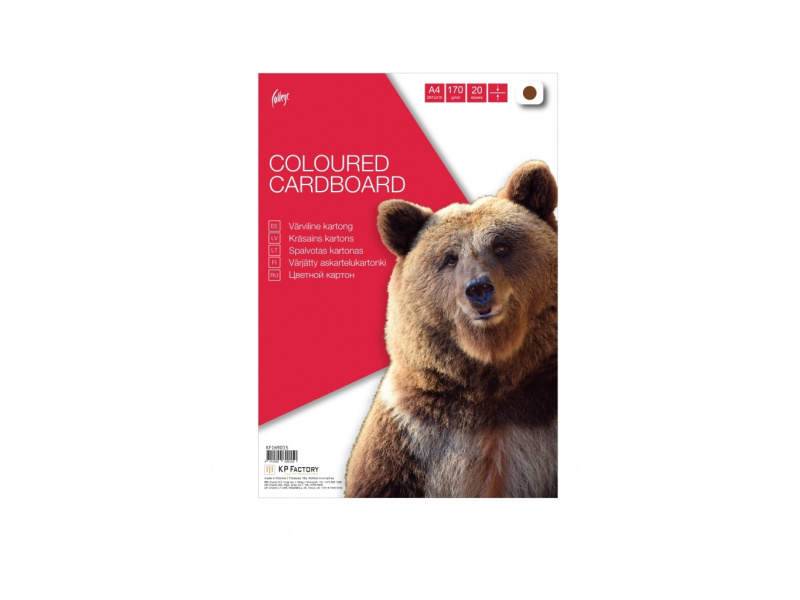Kartong College A4/20l, 160g/m², pruun