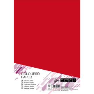 Kartong College A4/20l, 160g/m², punane