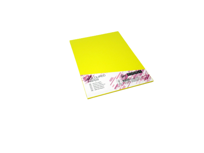 Kartong College A4/20l, 160g/m², sinepikollane - Pilt 2
