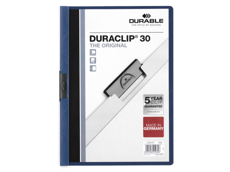 Kiilkaaned Durable DuraClip 30-le lehele, tumesinine