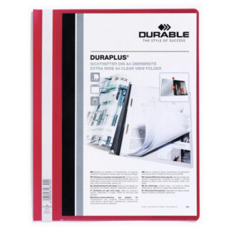 Kiirköitja Durable Duraplus A4 esitaskuga, punane