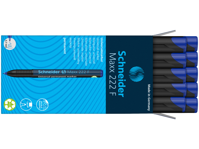 Kilemarker Schneider 222 F 0,7mm permanentne sinine - Pilt 4