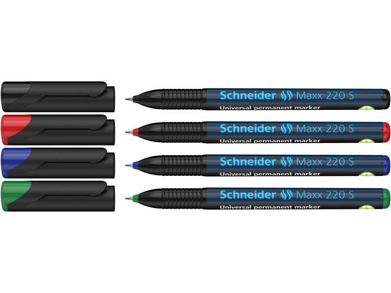 Kilemarkerite komplekt Schneider S 220 0,4mm, permanentne, 4-värvi