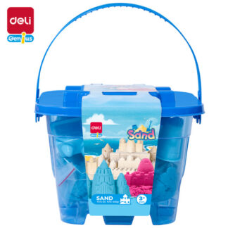 Kineetiline liiv DELI 0.5kg + 6 vormi, sinine