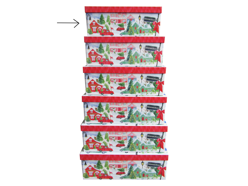Kinkekarp College 27x19x10.3cm Xmas street - Pilt 4