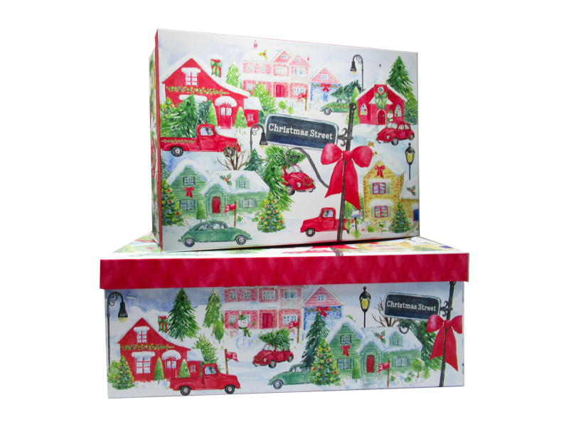 Kinkekarp College 31x22.5x11.8cm Xmas street - Pilt 2