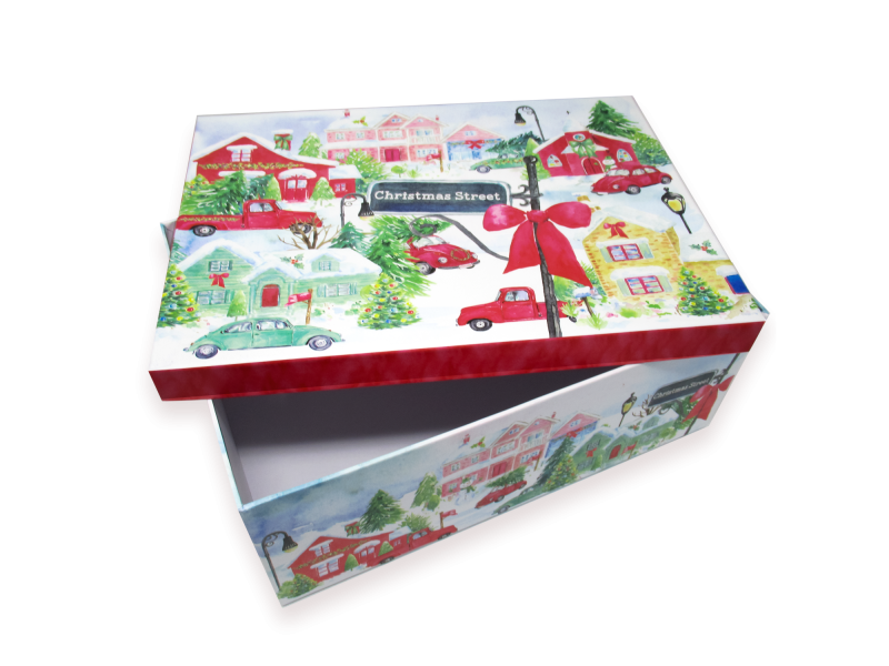 Kinkekarp College 31x22.5x11.8cm Xmas street - Pilt 3