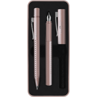 Kinkekomplekt Faber-Castell Grip sulepea+pastapliiats heleroosa