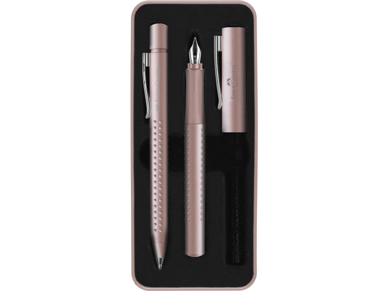 Kinkekomplekt Faber-Castell Grip sulepea+pastapliiats heleroosa