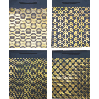 Kinkekott deVENTE Black & Gold 31x42x12 cm, 210 g/m², 4 kujundust