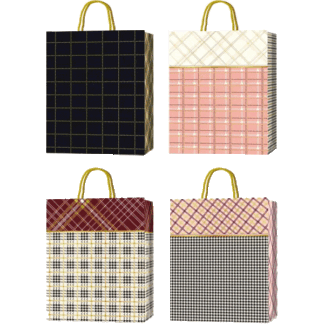 Kinkekott deVENTE Classic Check 31x42x12 cm, 210 g/m², 4 kujundust