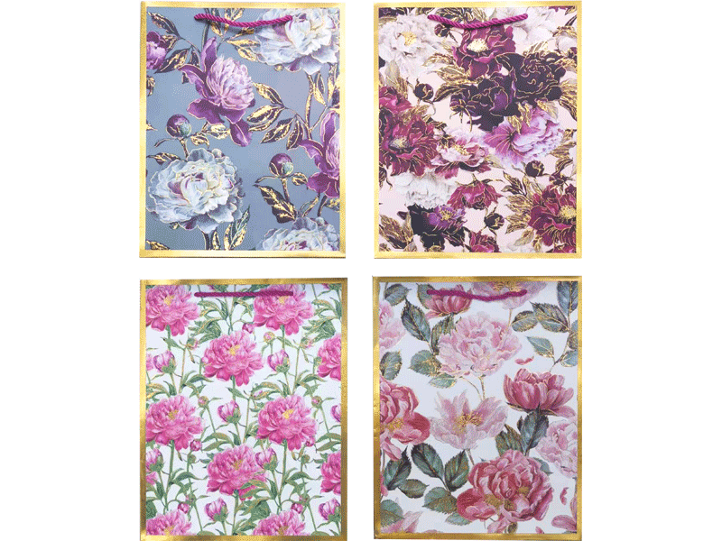 Kinkekott deVENTE Flower border 31x42x12 cm, 210 g/m², 4 kujundust