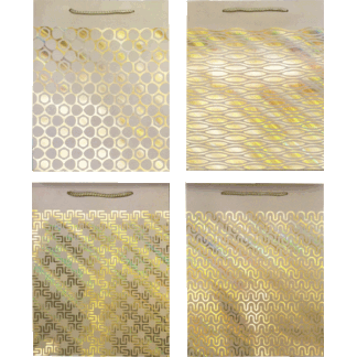 Kinkekott deVENTE Pure Gold 26x32x10 cm, 210 g/m², 4 kujundust