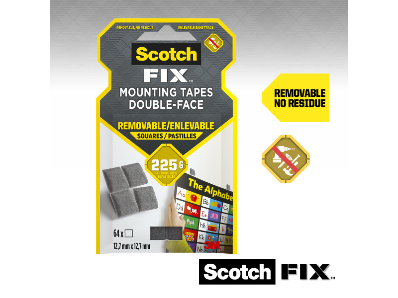 Kinnituspadjad Scotch-FIX™ 108 12,7mm x 12,7mm 64tk/pk - Pilt 4