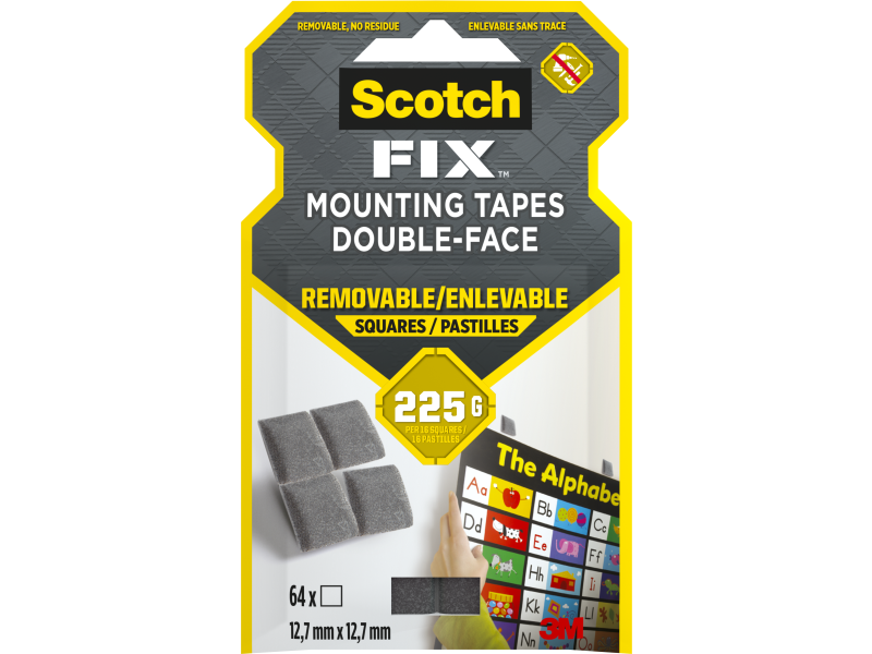 Kinnituspadjad Scotch-FIX™ 108 12,7mm x 12,7mm 64tk/pk