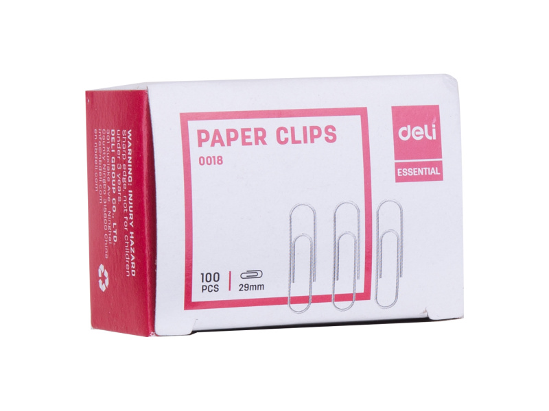 Kirjaklambrid DELI 29mm 100tk/pk - Pilt 4