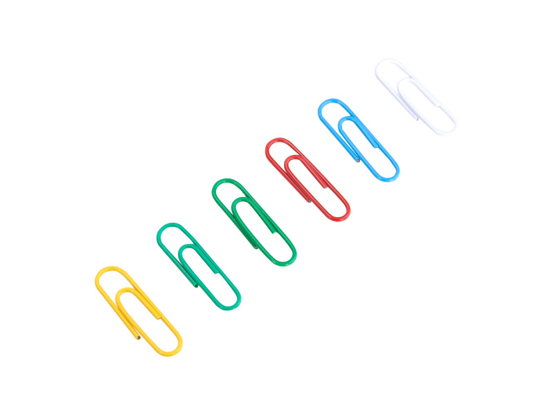 Kirjaklambrid DELI 29mm 100tk/pk värvilised - Pilt 2