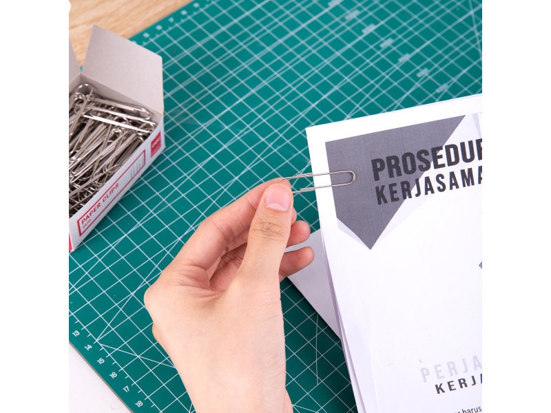Kirjaklambrid DELI 50mm 100tk/pk - Pilt 5