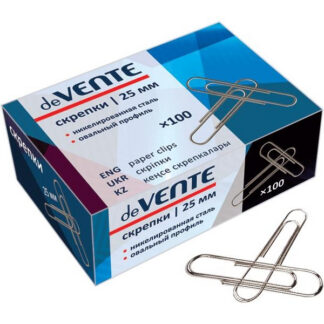Kirjaklambrid deVENTE 25mm 100tk/pk ümarad
