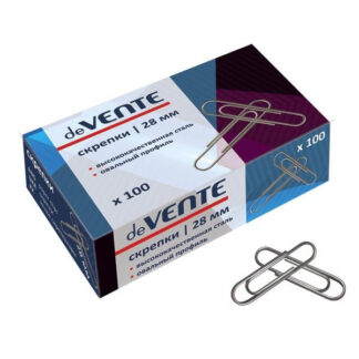 Kirjaklambrid deVENTE 28mm 100tk/pk ümarad