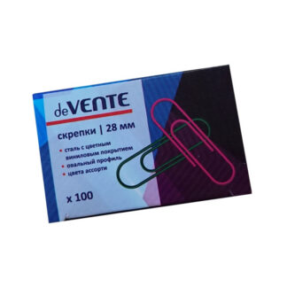 Kirjaklambrid deVENTE 28mm 100tk/pk värvilised