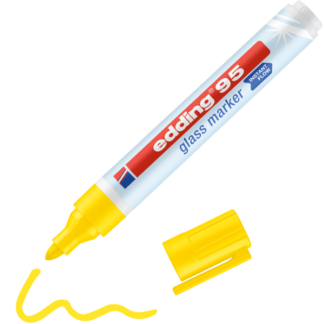 Klaasimarker Edding 95 kollane ümara otsaga 1.5-3mm