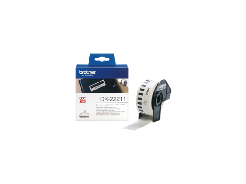 Kleebised Brother "DK22211", White, Lõputu Rull - Pilt 3