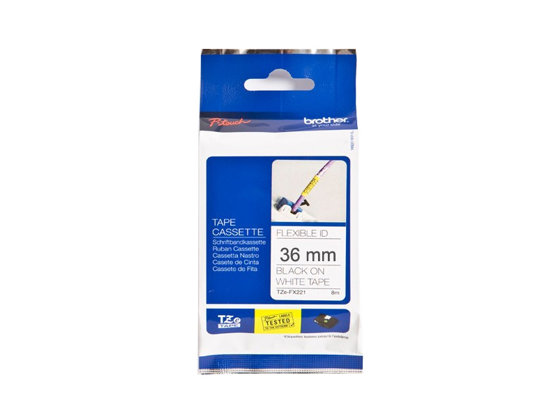 Kleepkirjalint Brother "TZe-261", Black on White, Lamineeritud