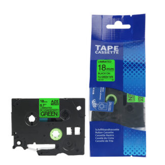 Kleepkirjalint Brother TZe-D31 12mm x 5m must kiri rohelisel
