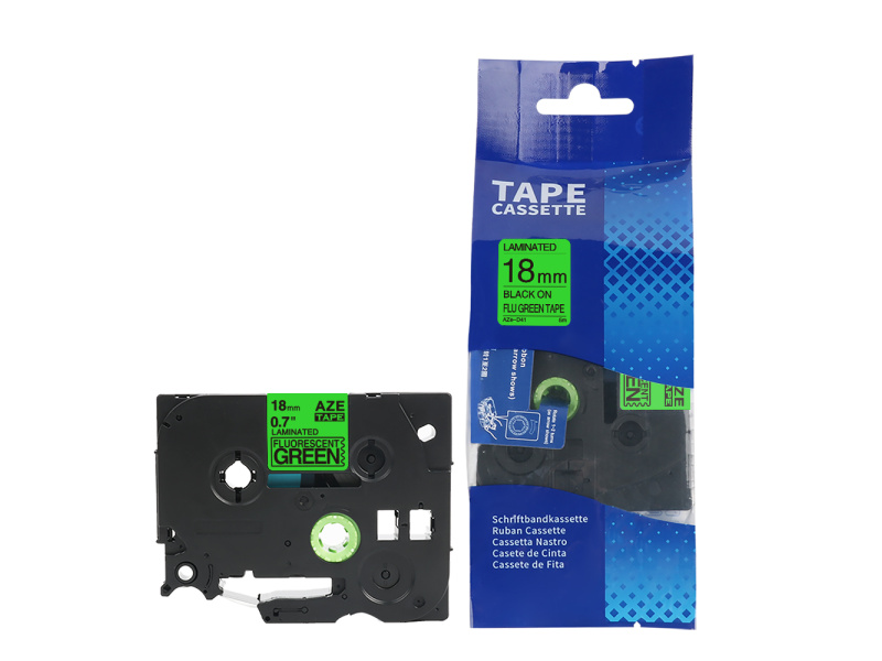 Kleepkirjalint Brother TZe-D31 12mm x 5m must kiri rohelisel