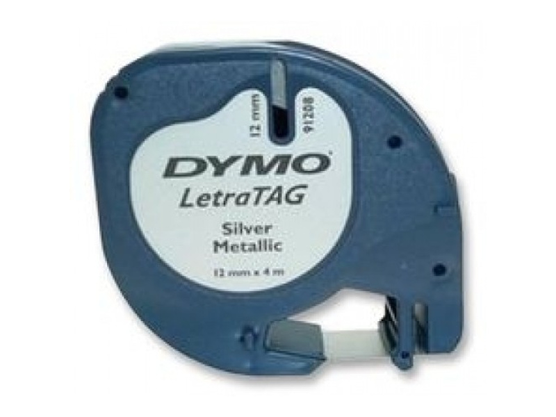 Kleepkirjalint Dymo LetraTag 12mm x 4m hõbe metallik