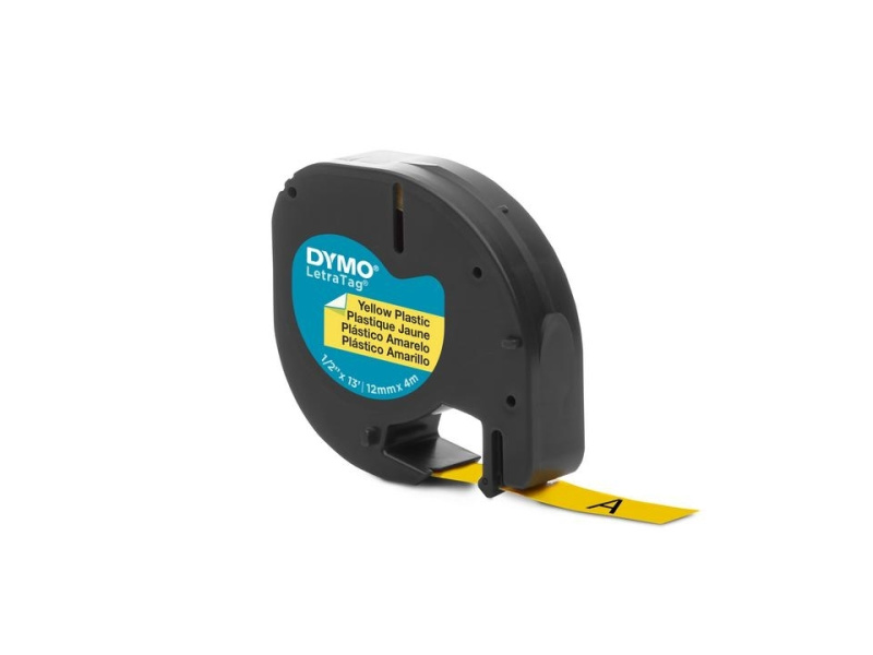 Kleepkirjalint Dymo LetraTag 12mm x 4m kollane 91202 - Pilt 2