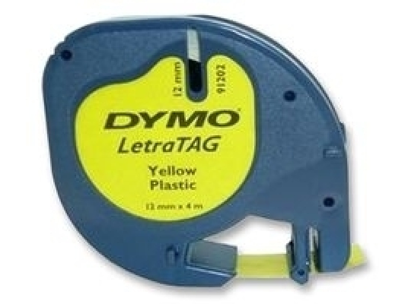 Kleepkirjalint Dymo LetraTag 12mm x 4m kollane 91202 - Pilt 3