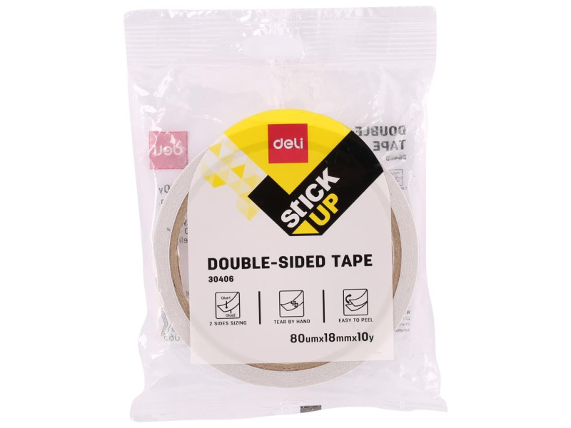 Kleeplint DELI kahepoolne 18mm x 9m