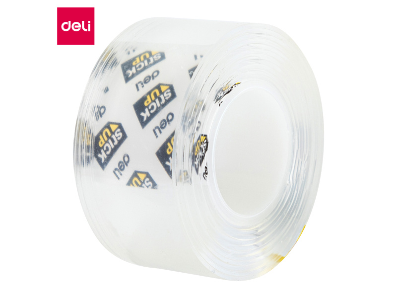 Kleeplint DELI kahepoolne 25.4mm x 1.5m läbipaistev