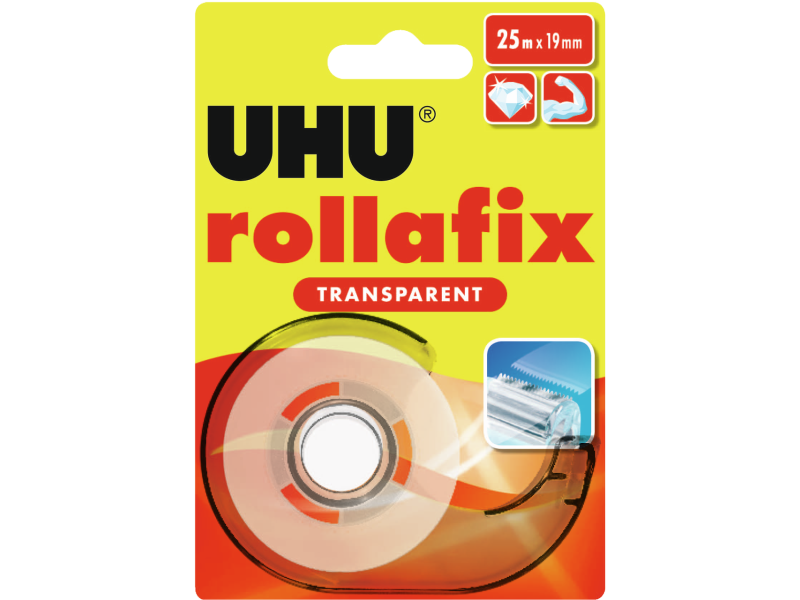 Kleeplint UHU Rollafix 19mmx25m läbipaistev alusel