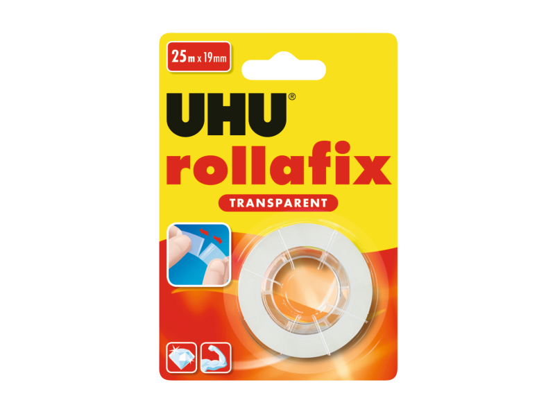 Kleeplint UHU Rollafix 19mmx25m läbipaistev rebitav