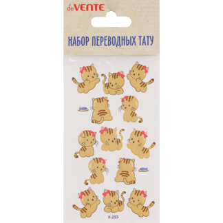 Kleeppildid deVENTE Tattoo Kitten with a bow 6×10.5cm
