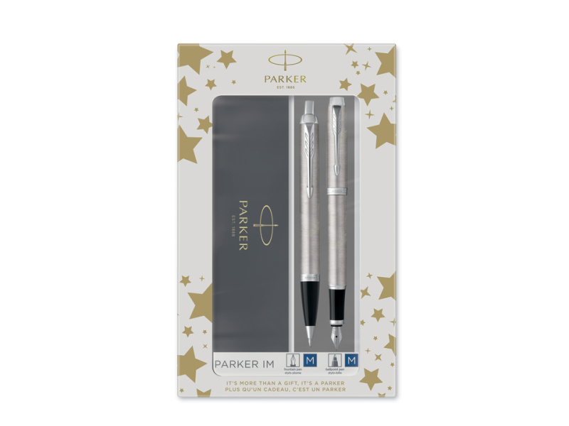 Komplekt Parker IM Stainless Steel T sulepea+pastapliiats Medium Blue